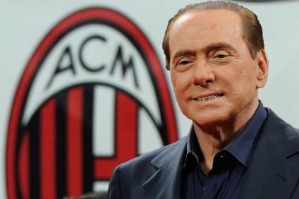Il presidente del Milan Silvio Berlusconi