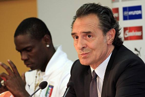 Cesare Prandelli con Mario Balotelli
