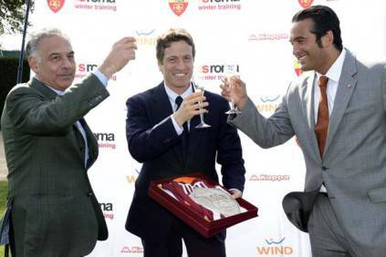 Parnasi brinda con Pallotta e Zanzi