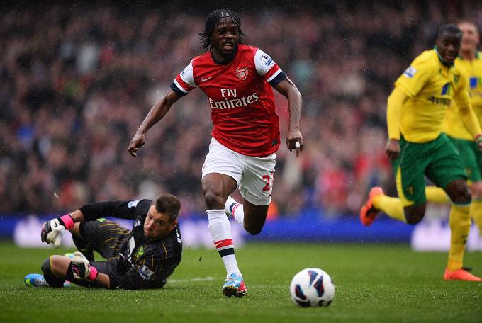 L'attaccante ivoriano dell'Arsenal Gervinho (Getty Images)
