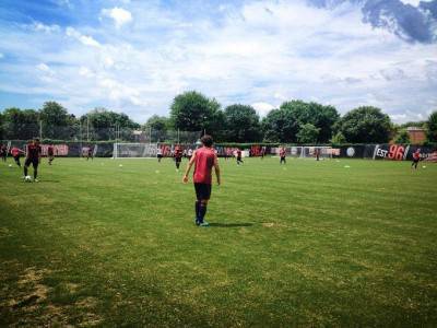 La squadra in allenamento 