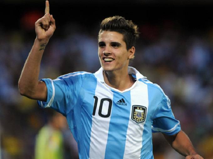 Lamela con la maglia dell'Argentina