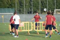 La Roma si allena a Trigoria