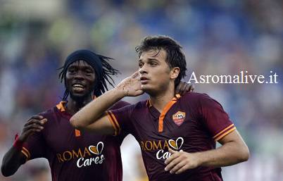 Ljajic esulta con Gervinho dopo aver segnato (Getty Images)