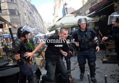 Gli scontri dopo Romania - Ungheria (Getty Images)