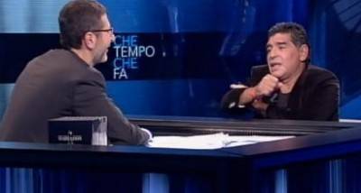 Il gestaccio di Maradona (foto Sportmediaset)