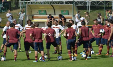 La Roma in allenamento