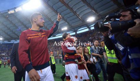 Roma-Juventus Totti festa