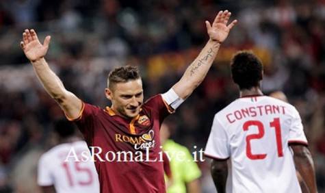 Totti contro il Milan