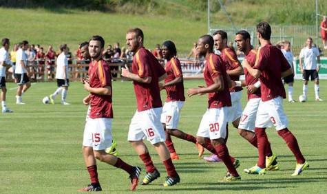 La Roma in campo in Austria