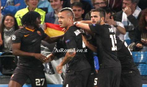 Manchester City-Roma esultanza