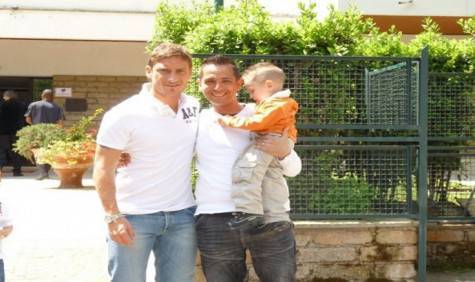 Stefano e Cristian con Francesco Totti