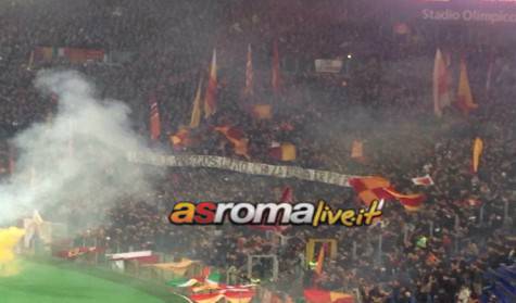 Striscione Roma-Milan