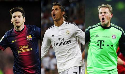 Messi, Ronaldo, Neuer