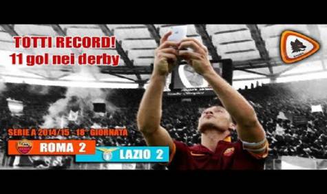 Totti recordman nei Derby