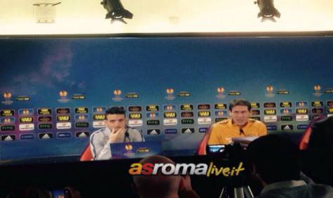 Garcia e Florenzi in conferenza stampa