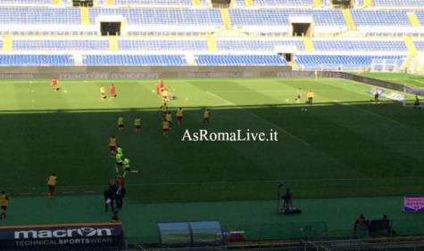 Lazio-Roma Primavera Tim Cup riscaldamento
