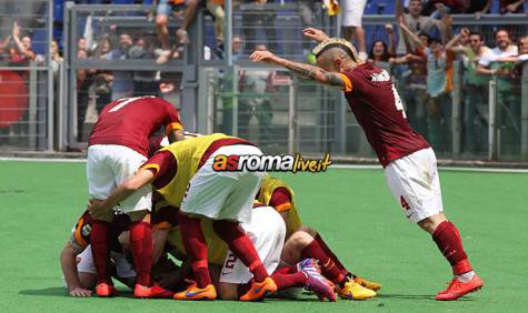 Roma-Genoa esultanza