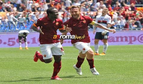 Roma-Genoa esultanza Doumbia