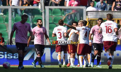 Palermo-Roma esultanza gol