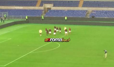 Roma Empoli allenamento post partita