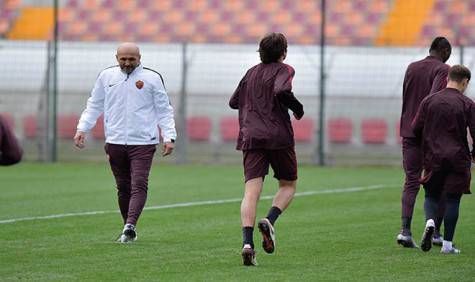 Spalletti in allenamento (foto As Roma)