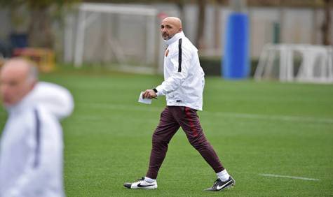 Spalletti in allenamento (foto As Roma)