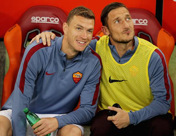 Dzeko e Totti