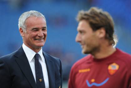 Claudio Ranieri e Francesco Totti