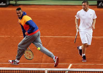 Totti e Kyrgios (getty images) AsRl