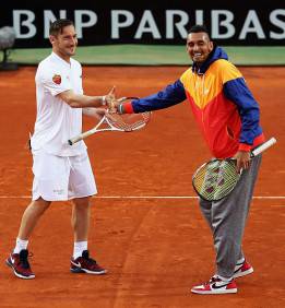 Totti e Kyrgios (getty images) AsRl
