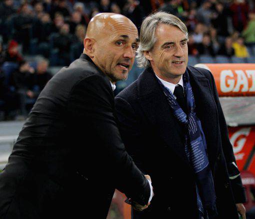 Spalletti e Mancini panchina roma