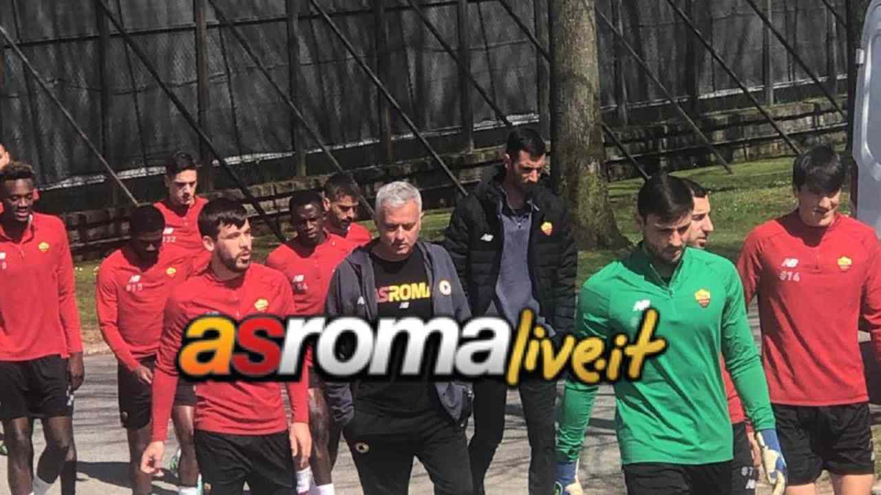 roma-bodo allenamento seduta vigilia mourinho perez