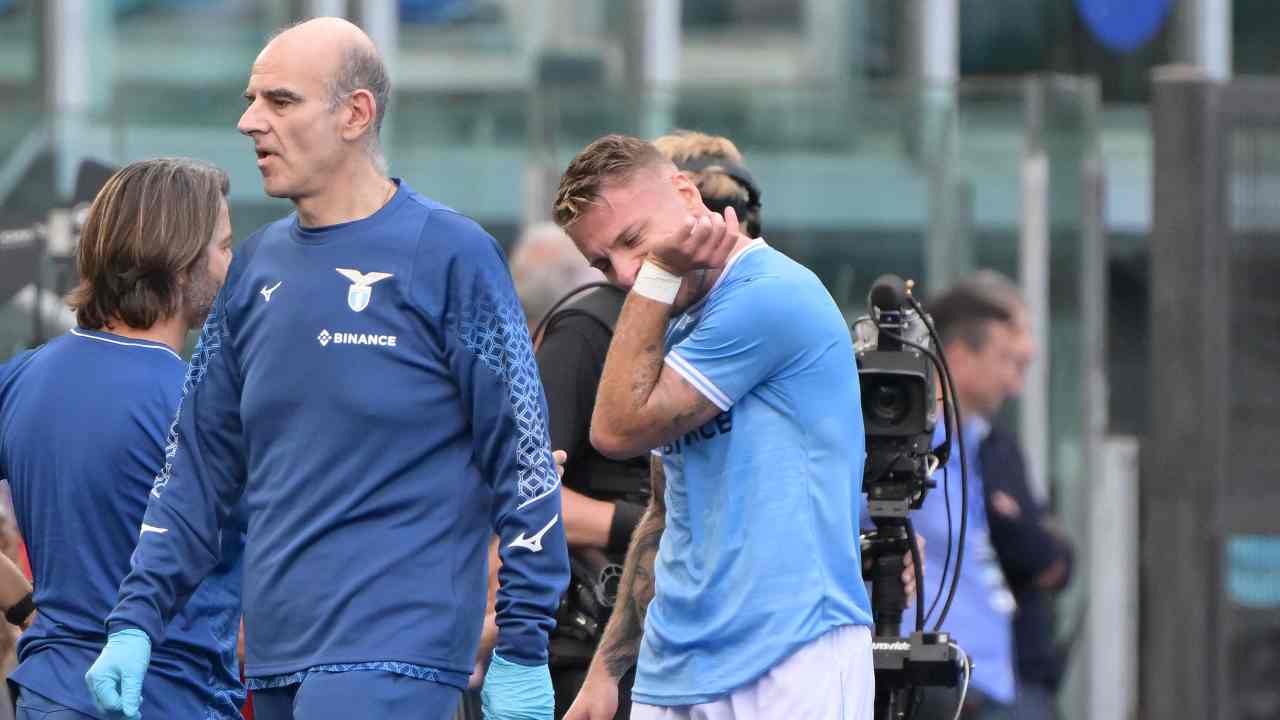 Roma-Lazio, infortunio Immobile: recupero in tempi record