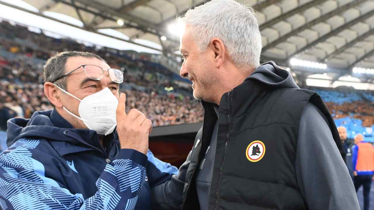 Roma-Lazio, Jsé Mourinhi e frecciata a Tare