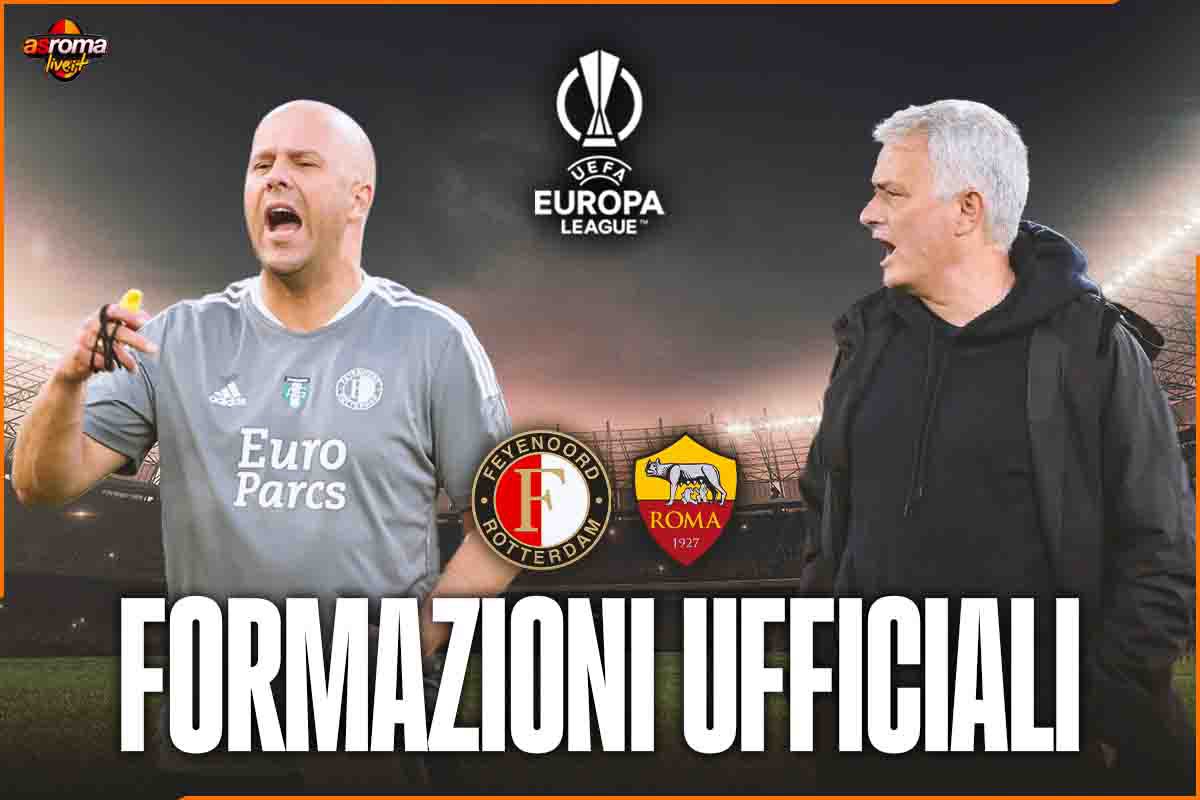 Formazioni ufficiali Feyenoord-Roma: Mourinho cambia ancora