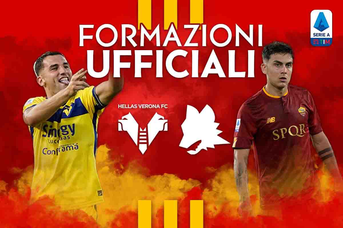 Formazioni ufficiali Verona-Roma