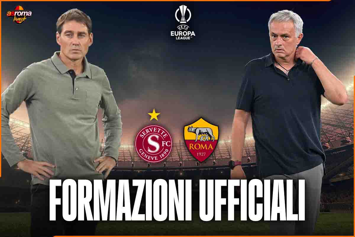 Formazioni ufficiali Servette-Roma, ecco le scelte di Mourinho in vista del match di stasera in Svizzera. I giallorossi vogliono prendersi i tre punti