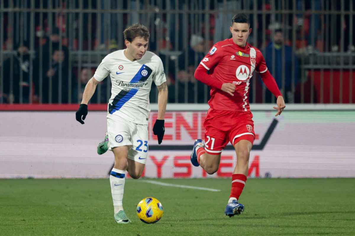 Barella in campo con la maglia dell'Inter