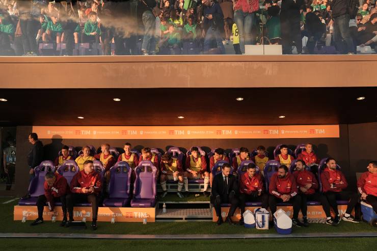 Pamchina Roma Primavera in occasione della gara col Sassuolo al Viola Park di Firenze