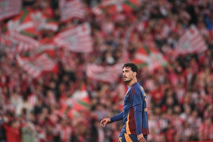 Mats Hummels dopo l'espulsione al San Memés in Athletic-Roma