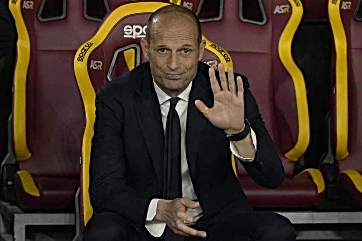 Massimiliano Allegri sulla panchina della Roma
