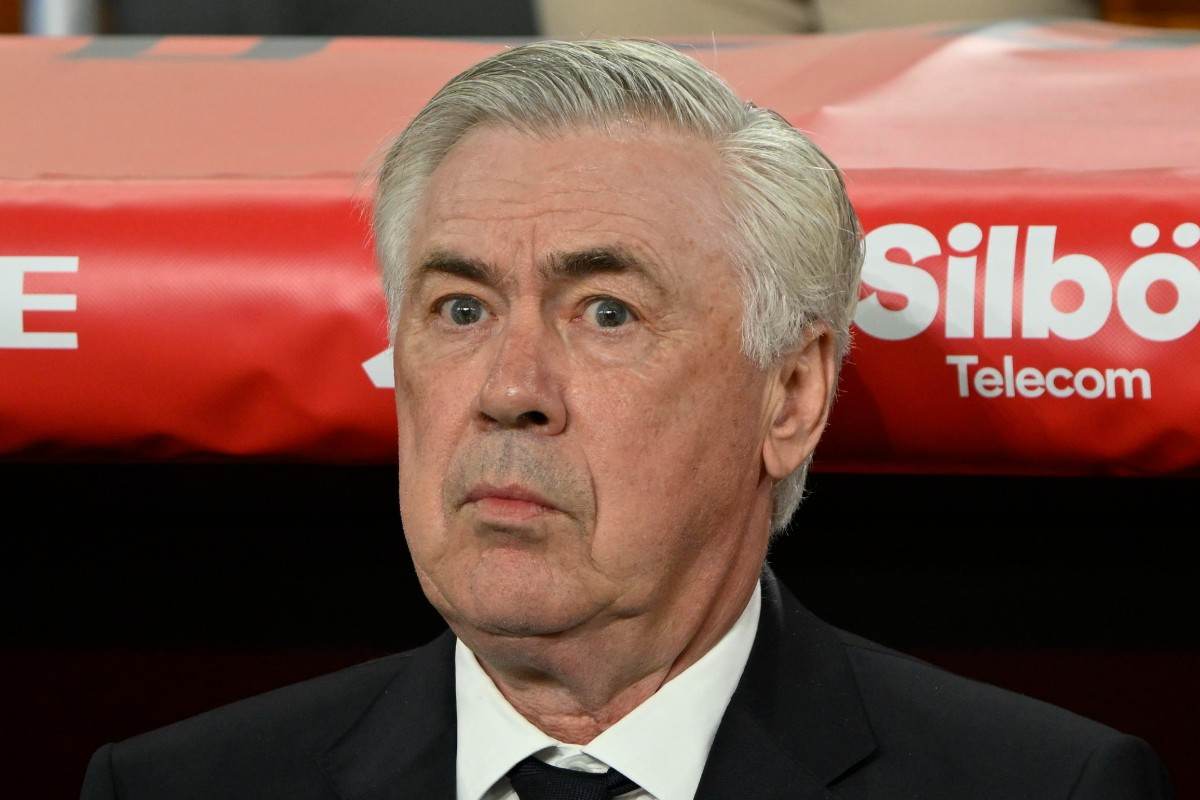 Carlo Ancelotti teso prima della finale contro il Barcellona