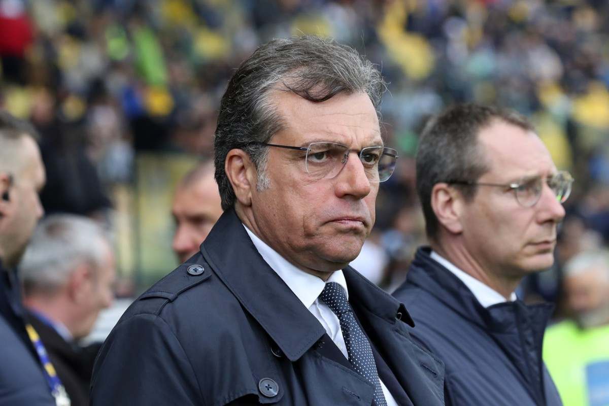 Cristiano Giuntoli al 'Tardini' di Parma