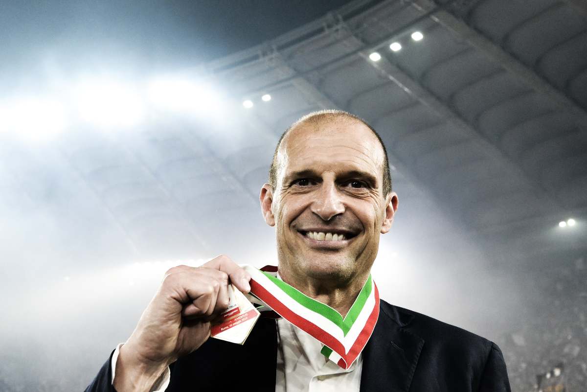 Massimiliano Allegri dopo la vittoria in Coppa Italia con la Juventus