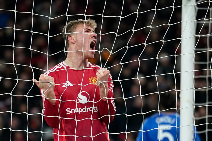 Il grido di Rasmus Hojlund, attaccante danese del Manchester United