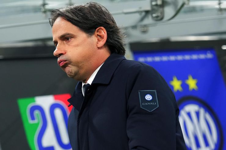 Un insoddisfatto Simone Inzaghi, tecnico dell'Inter 