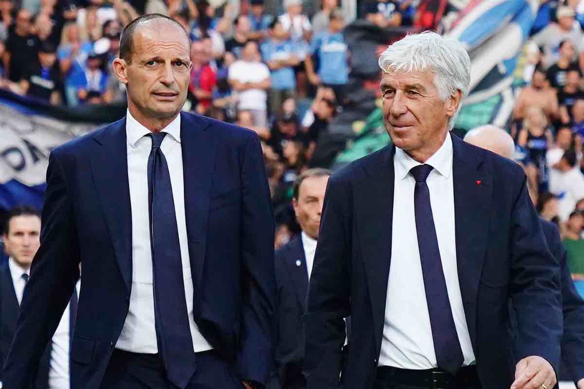 Allegri in compagnia di Gasperini a bordo campo