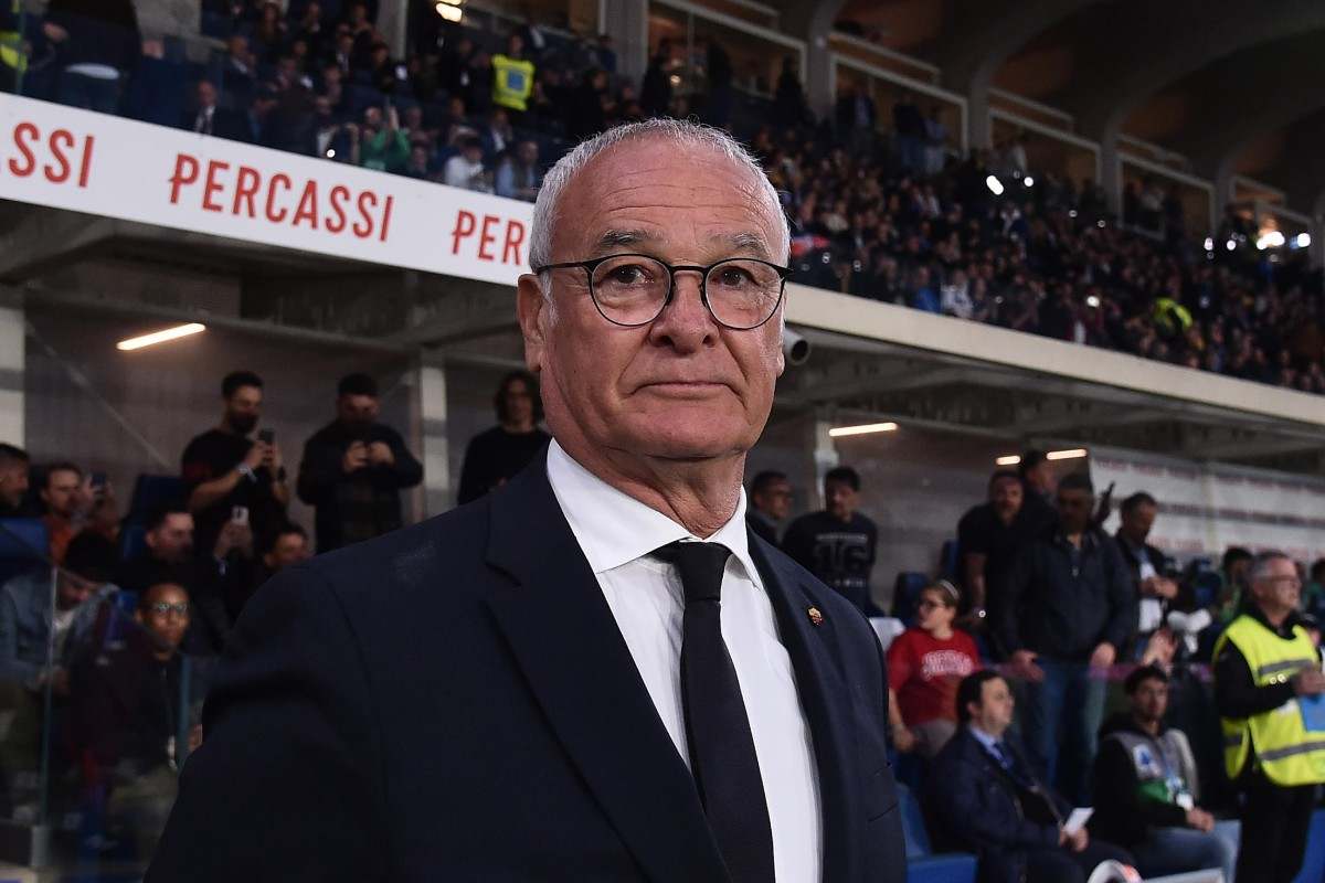 Claudio Ranieri pensieroso al Gewiss Stadium