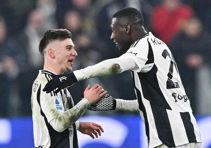 Conceiçao e Muani esultano dopo un gol